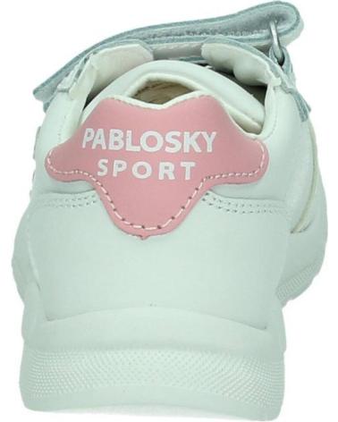 PABLOSKY 278107 - BASKETS BLANCHES ET ROSES AVEC FERMETURE SCRATCH BLANCO-ROSA
