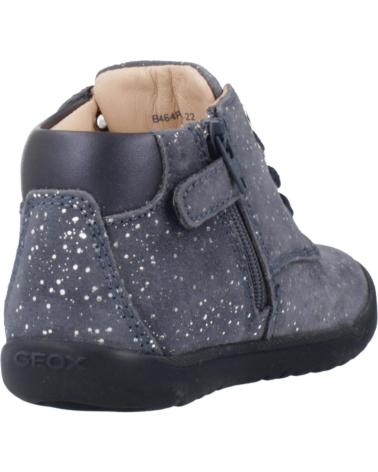 GEOX B MACCHIA C4005 - NAVY BLUE GLITTER HIGH-TOP SNEAKERS FOR KIDS C4005