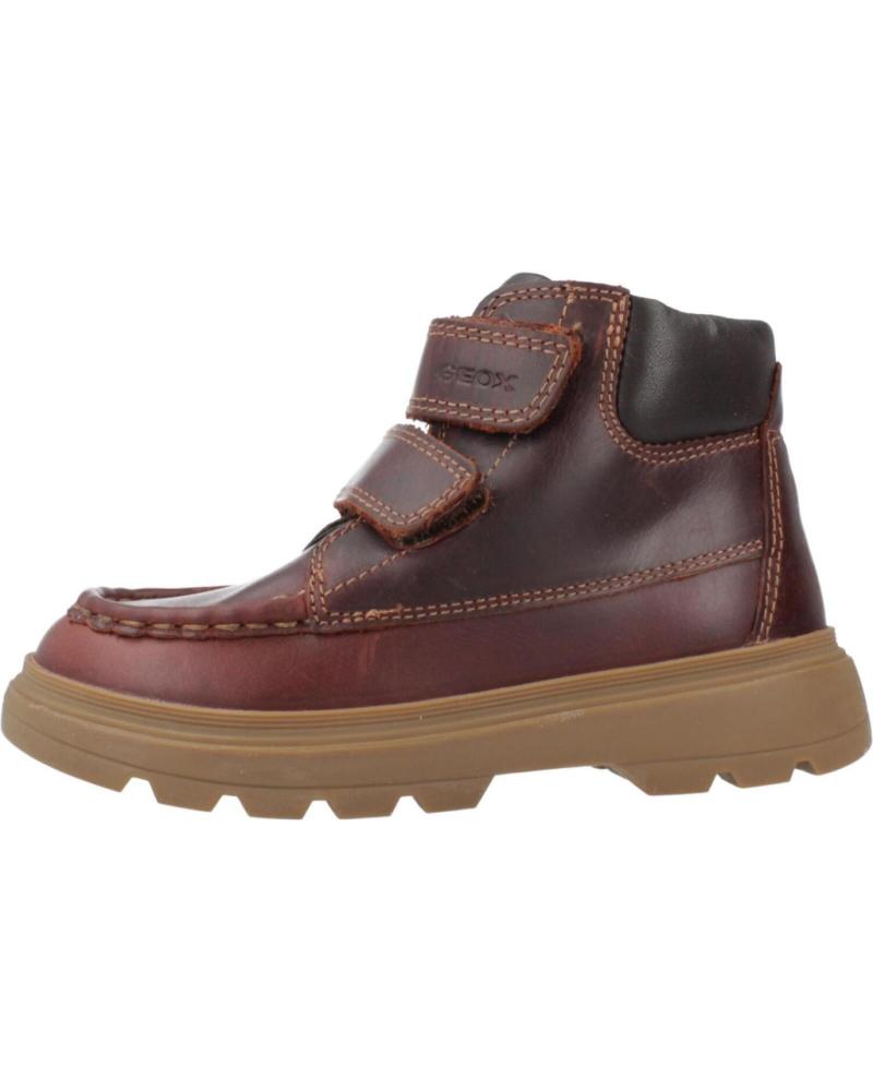 GEOX KIDDARTAH B BOY BOOTS BROWN C6009 WITH HOOK-AND-LOOP FASTENING C6009