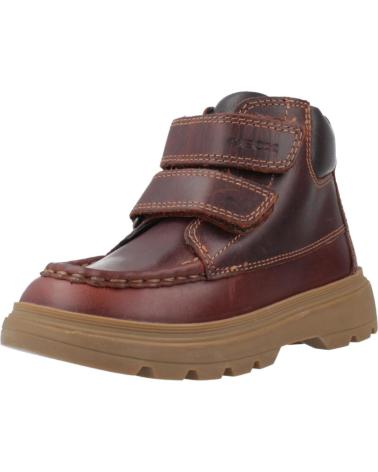 GEOX KIDDARTAH B BOY BOOTS BROWN C6009 WITH HOOK-AND-LOOP FASTENING C6009