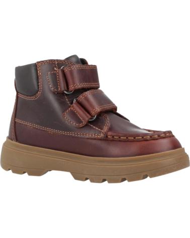 GEOX KIDDARTAH B BOY BOOTS BROWN C6009 WITH HOOK-AND-LOOP FASTENING C6009