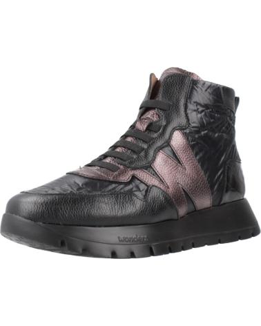 WONDERS ODISEI A-2493 BOTINES DEPORTIVOS NEGRO CON DETALLES PLOMO NGRPLM