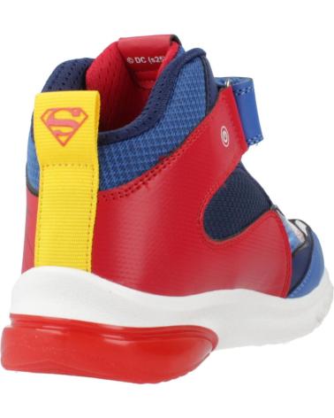 GEOX J CIBERDRON SUPERMAN J56LBF C0200 - BOTÍN CON LUCES AZUL ROJO C0200