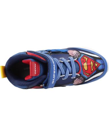GEOX J CIBERDRON SUPERMAN J56LBF C0200 - BOTÍN CON LUCES AZUL ROJO C0200