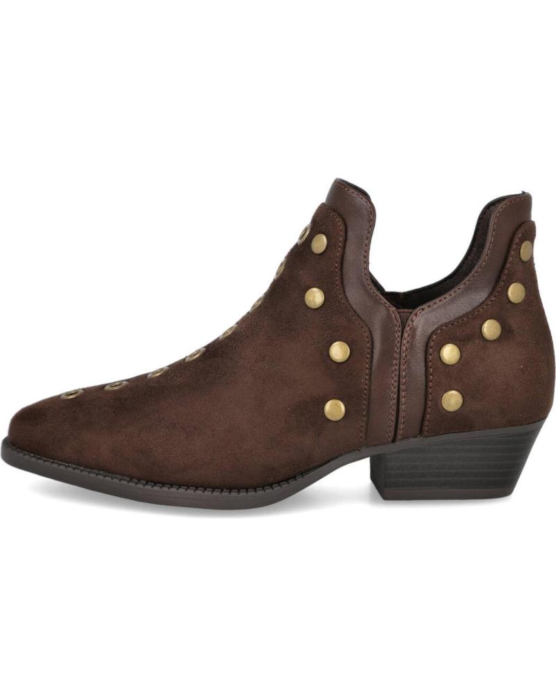 BOTINES L&R SHOES H811 MARRONES CON ABERTURAS LATERALES Y REMACHES MARRON
