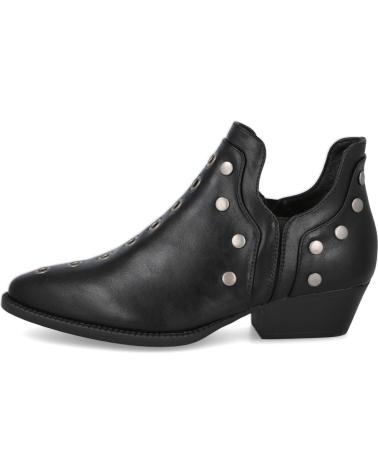 BOTINES NEGROS L&R SHOES H811 CON ABERTURAS LATERALES Y REMACHES NEGRO