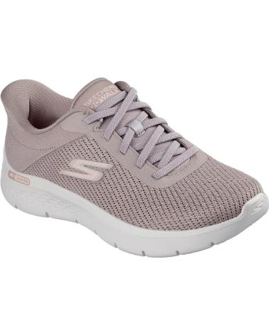 SKECHERS ZAPATILLAS GO WALK FLEX TAUPE ROSA