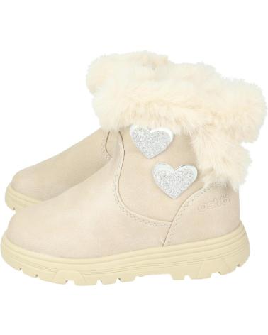 GIRLS' BOOTS OSITO OSSH129007 BEIGE WITH FAUX FUR AND BOWS BEIGE