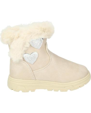 GIRLS' BOOTS OSITO OSSH129007 BEIGE WITH FAUX FUR AND BOWS BEIGE