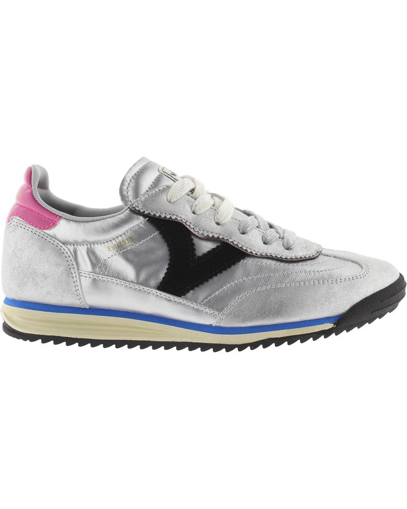 VICTORIA SATURNO METALLIC SILVER SNEAKERS 1158102 PLATA