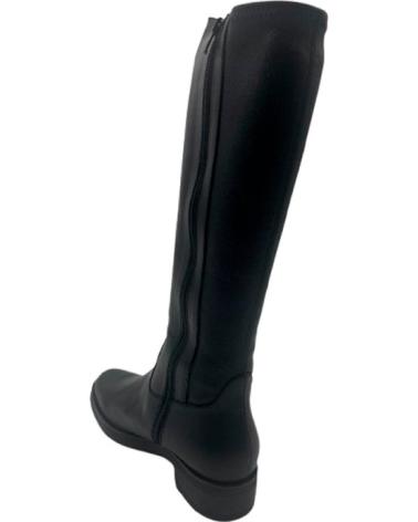WONDERS BOTA ALTA PLANA CODIGREE C-54100 DE PIEL NEGRA NEGRO