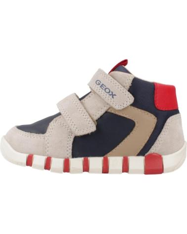 GEOX B IUPIDOO C0819 BEIGE WITH HOOK-AND-LOOP STRAPS C0819