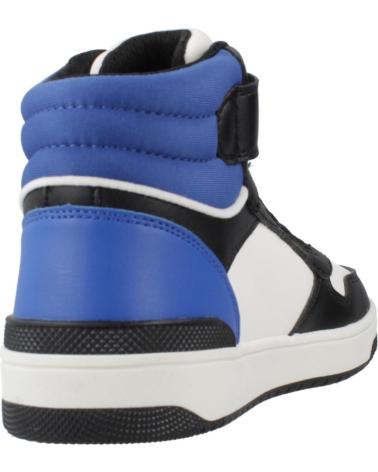 GEOX J WASHIBA C0245 BLUE - HIGH-TOP DESIGN WITH HOOK-AND-LOOP STRAP C0245