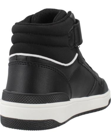 GEOX J WASHIBA C0127 BLACK - HIGH-TOP DESIGN WITH HOOK-AND-LOOP STRAP C0127