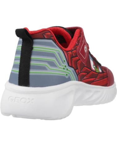 SNEAKERS GEOX J ASSISTER BOY C7004 ROSSE CON LUCI C7004