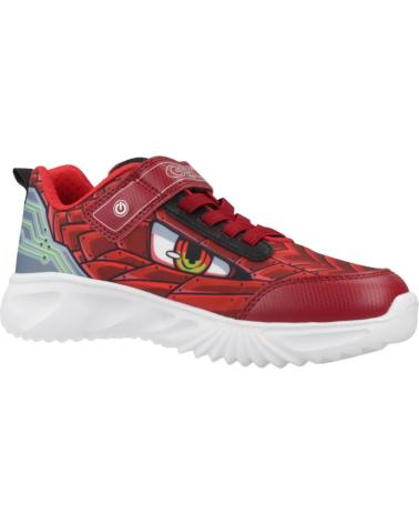 SNEAKERS GEOX J ASSISTER BOY C7004 ROSSE CON LUCI C7004