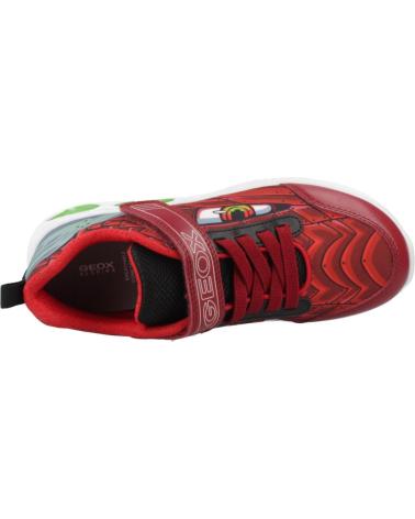 SNEAKERS GEOX J ASSISTER BOY C7004 ROSSE CON LUCI C7004
