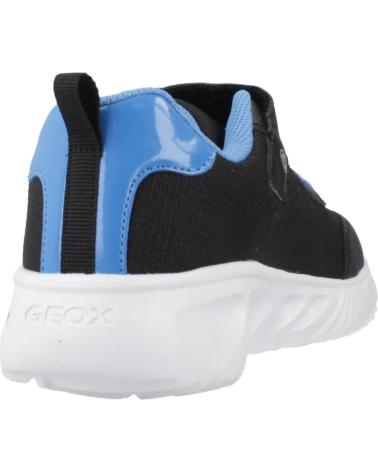 ZAPATILLAS GEOX J ASSISTER BOY J45DZC CON LUCES PARA NIÑO, NEGRAS Y AZULES C9221