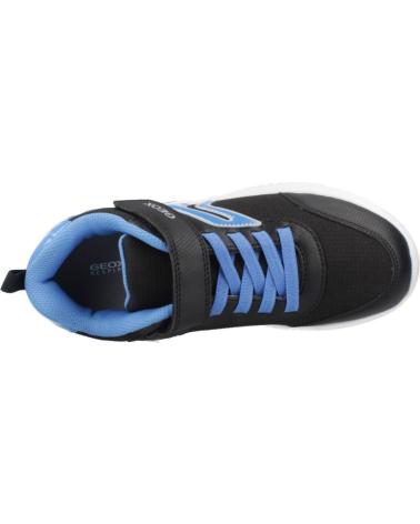 ZAPATILLAS GEOX J ASSISTER BOY J45DZC CON LUCES PARA NIÑO, NEGRAS Y AZULES C9221