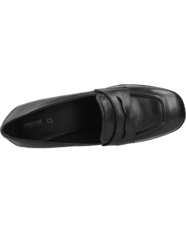 MOCASSINS À TALON GEOX D TEULADA C9999 NOIRS EN CUIR C9999