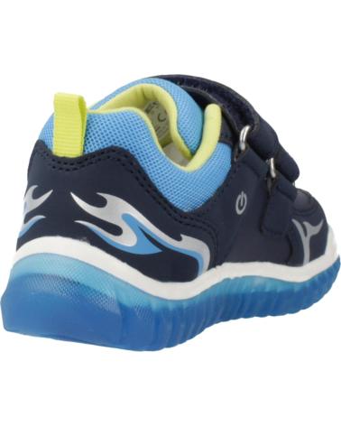 GEOX B LIGHTYLOO C4478 SNEAKERS MIT KLETTVERSCHLUSS UND TRANSPARENTER SOHLE - BLAU C4478