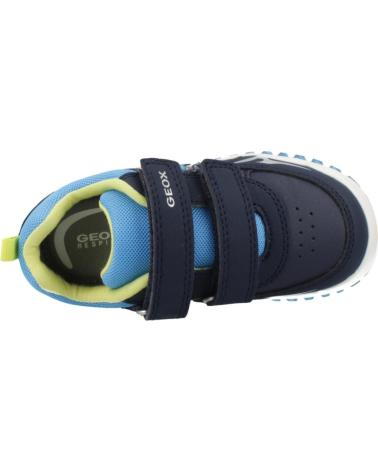 GEOX B LIGHTYLOO C4478 SNEAKERS MIT KLETTVERSCHLUSS UND TRANSPARENTER SOHLE - BLAU C4478