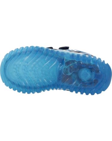 GEOX B LIGHTYLOO C4478 SNEAKERS MIT KLETTVERSCHLUSS UND TRANSPARENTER SOHLE - BLAU C4478