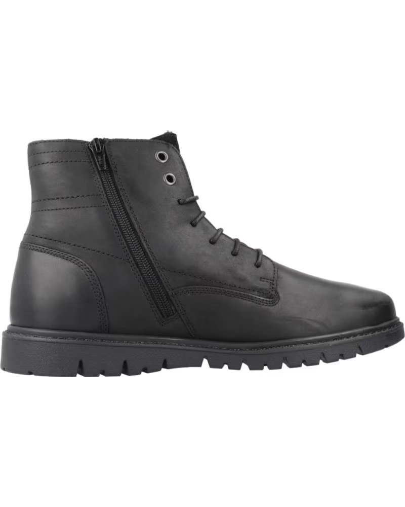 Bottes Geox Homme U Ghiacciaio - Cuir, Tige Cheville, Semelle Caoutchouc, Respirantes
