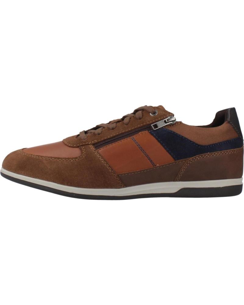 GEOX U RENAN BROWN SNEAKERS C6GF4 FOR MEN C6GF4