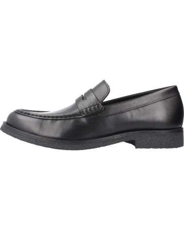 GEOX UOMO CLAUDIO BLACK LEATHER LOAFERS C9999 C9999