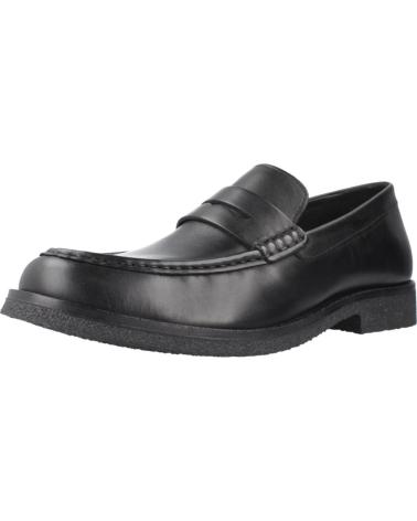 GEOX UOMO CLAUDIO BLACK LEATHER LOAFERS C9999 C9999