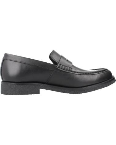 GEOX UOMO CLAUDIO BLACK LEATHER LOAFERS C9999 C9999
