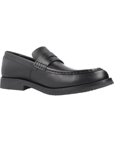 GEOX UOMO CLAUDIO BLACK LEATHER LOAFERS C9999 C9999