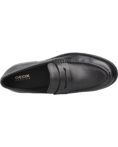GEOX UOMO CLAUDIO BLACK LEATHER LOAFERS C9999 C9999