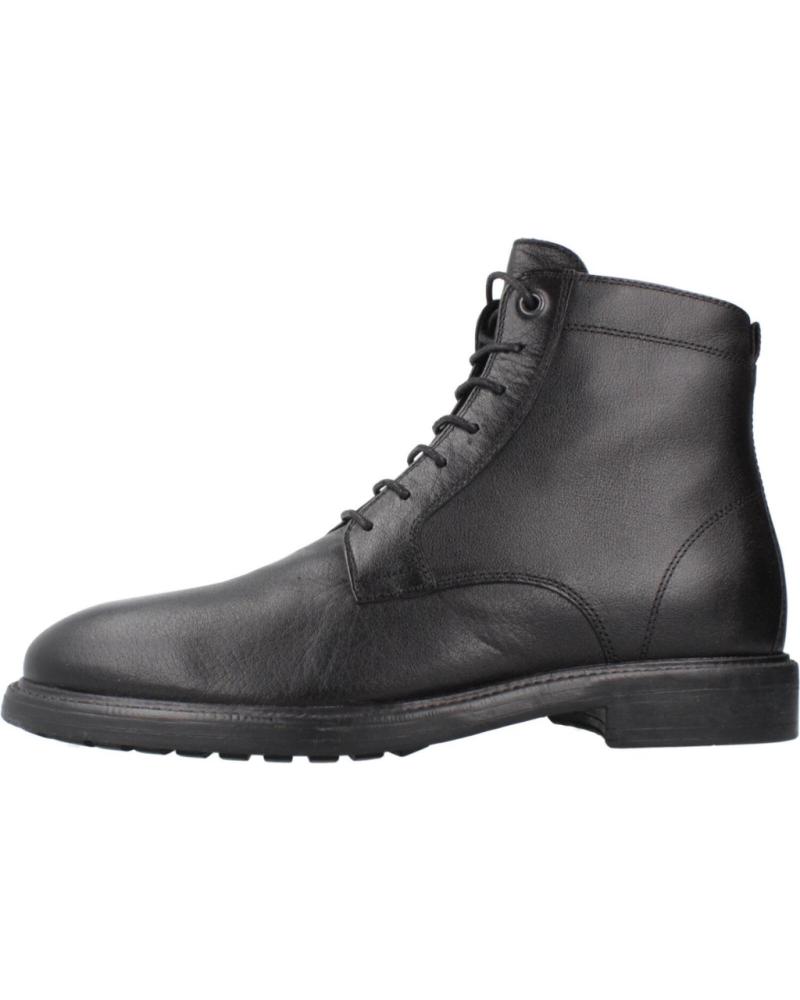 BOTTINES GEOX U TIBERIO C9999 EN CUIR NOIR POUR HOMME C9999