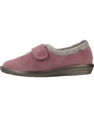 NORDIKAS WOMEN'S HOME SLIPPERS MODEL 6348 MAUVE VIOLET WITH ADJUSTABLE CLOSURE MALVA