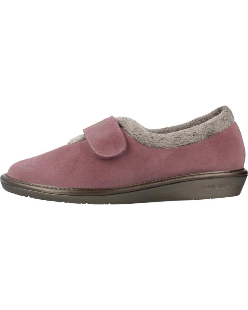 NORDIKAS WOMEN'S HOME SLIPPERS MODEL 6348 MAUVE VIOLET WITH ADJUSTABLE CLOSURE MALVA