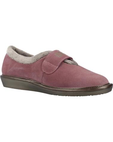 NORDIKAS WOMEN'S HOME SLIPPERS MODEL 6348 MAUVE VIOLET WITH ADJUSTABLE CLOSURE MALVA