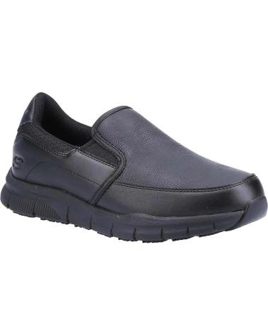 SCHWARZE SKECHERS CASUAL SLIP-ON SCHUHE NEGRO