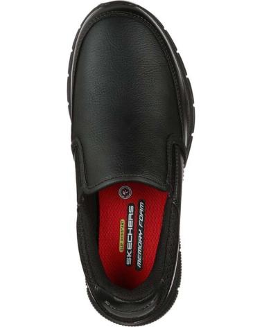 SCHWARZE SKECHERS CASUAL SLIP-ON SCHUHE NEGRO
