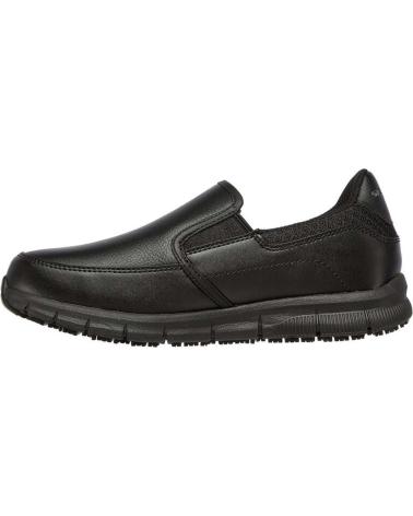 SCHWARZE SKECHERS CASUAL SLIP-ON SCHUHE NEGRO