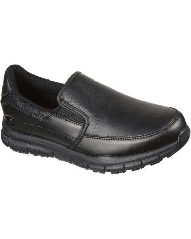 SCHWARZE SKECHERS CASUAL SLIP-ON SCHUHE NEGRO