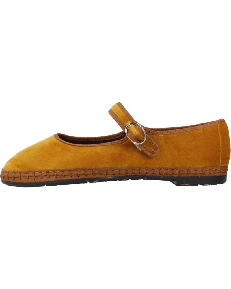 FLABELUS AMARANTA - SABRINAS DE VELUDO AMARELO MOSTARDA COM SOLA DE JUTA MUSTARD