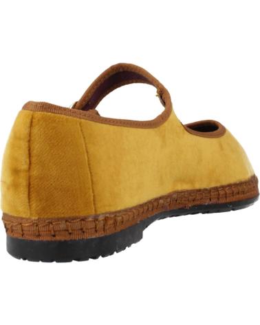 FLABELUS AMARANTA - SABRINAS DE VELUDO AMARELO MOSTARDA COM SOLA DE JUTA MUSTARD