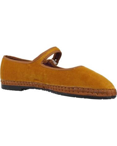 FLABELUS AMARANTA - SABRINAS DE VELUDO AMARELO MOSTARDA COM SOLA DE JUTA MUSTARD