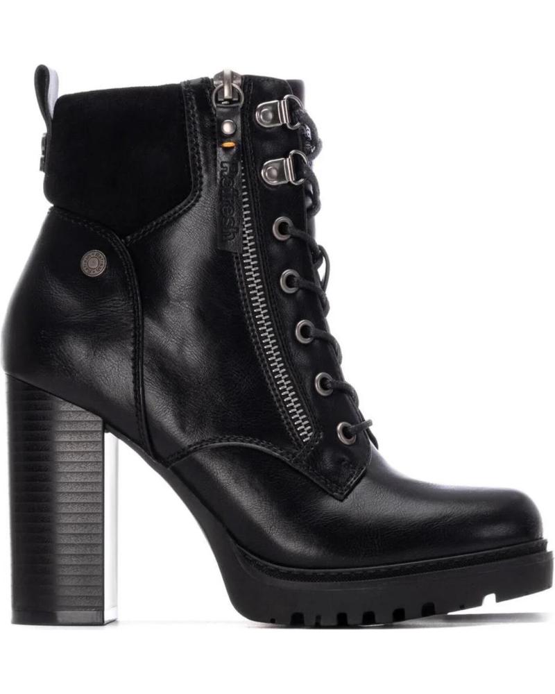 STIVALETTO REFRESH 17292601 NERO CON LACCI E TACCO LARGO NEGRO