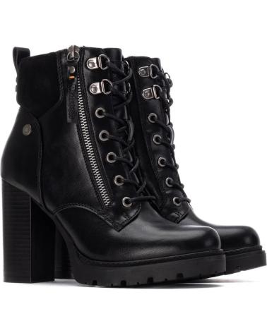 STIVALETTO REFRESH 17292601 NERO CON LACCI E TACCO LARGO NEGRO