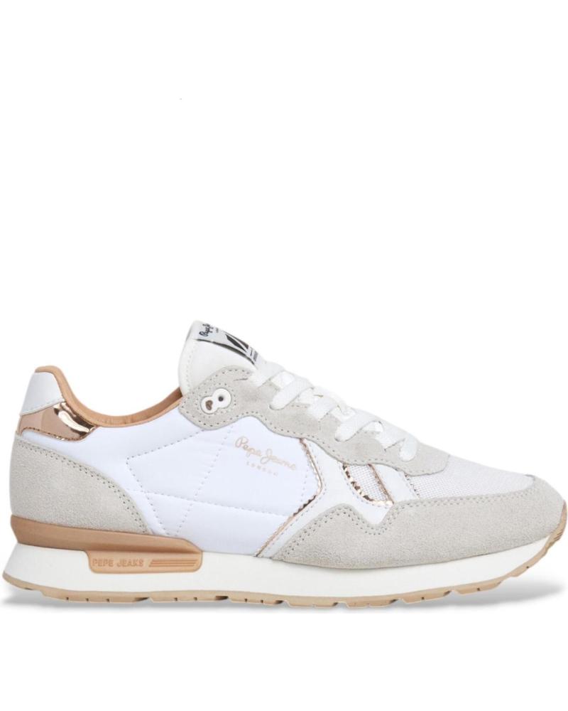 SAPATILHAS PEPE JEANS BRIT MIRROR BRANCAS BLANCO