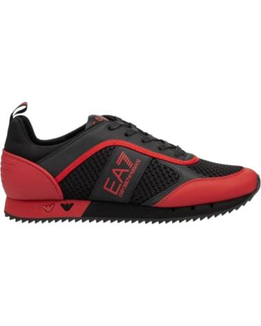 SNEAKERS CASUAL EMPORIO ARMANI 7X000334 NERO CON ROSSO NEGRO