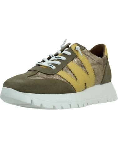 WONDERS SPORT SNEAKERS 2476 GREEN-GOLD TONE YELLOW